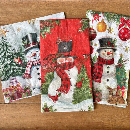 Napkin Bundle | Colorful Snowmen