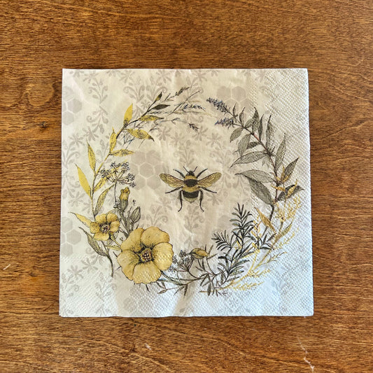 Napkin | Soft Bee Print