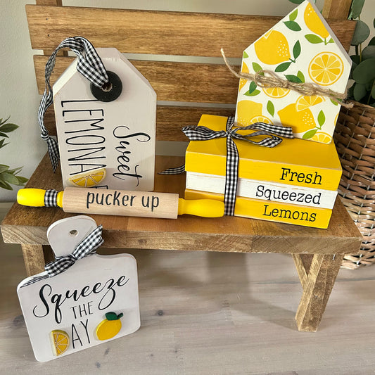 Tiered Tray Set | Lemons