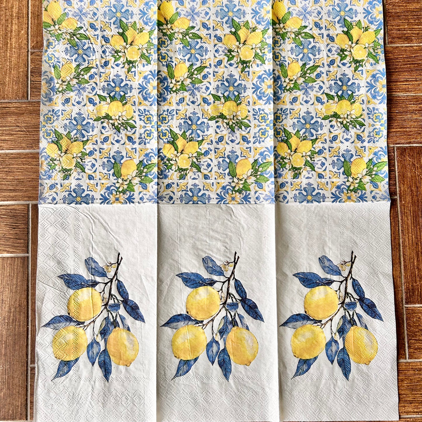 Napkin Bundle | Blue and Lemon