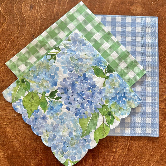 Napkin  Bundle | Hydrangeas in Blue and Green
