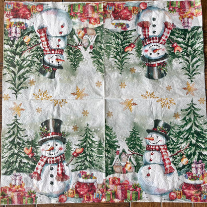 Napkin Bundle | Colorful Snowmen