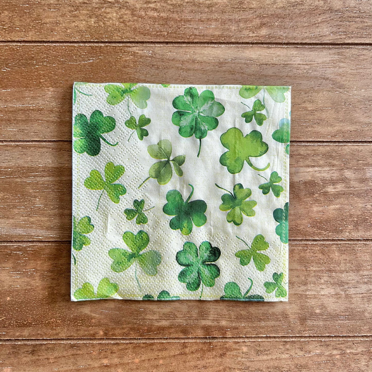 Napkin | Shamrocks on Off White