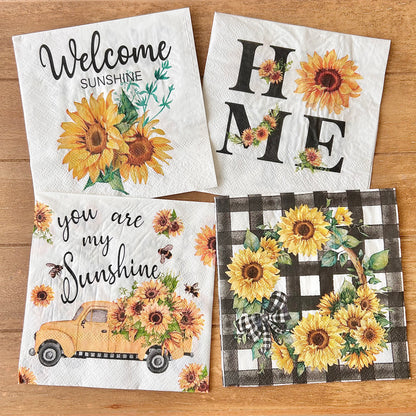 Napkin Bundle | Sunflower You Are My Sunshine Set