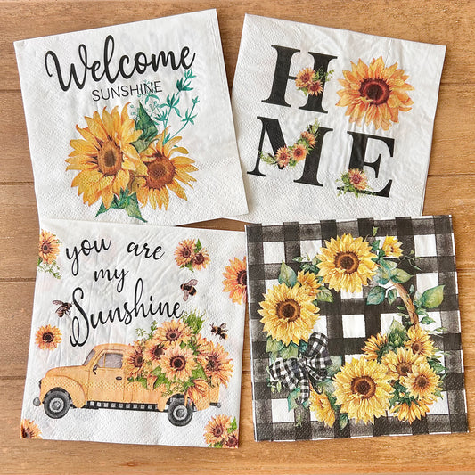 Napkin Bundle | Sunflower You Are My Sunshine Set