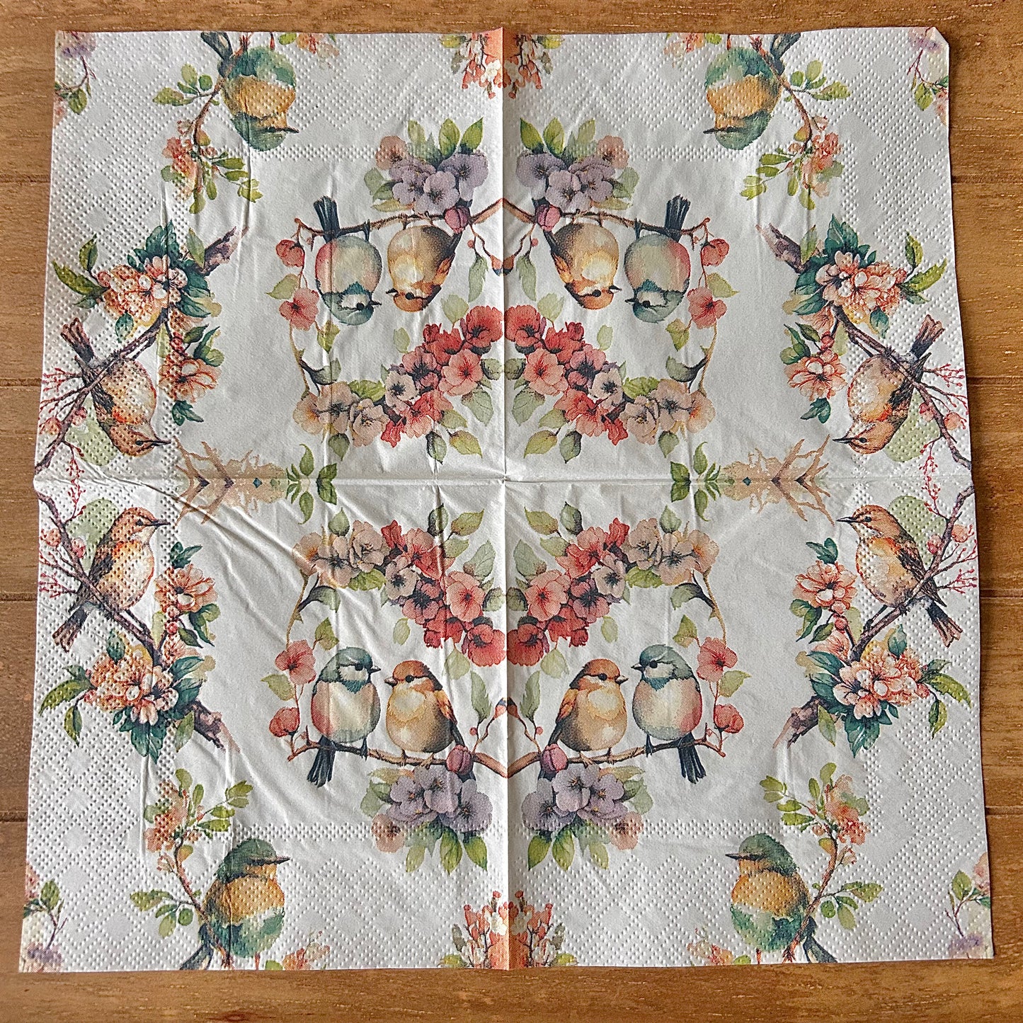 Napkin | Colorful Birds & Flowers