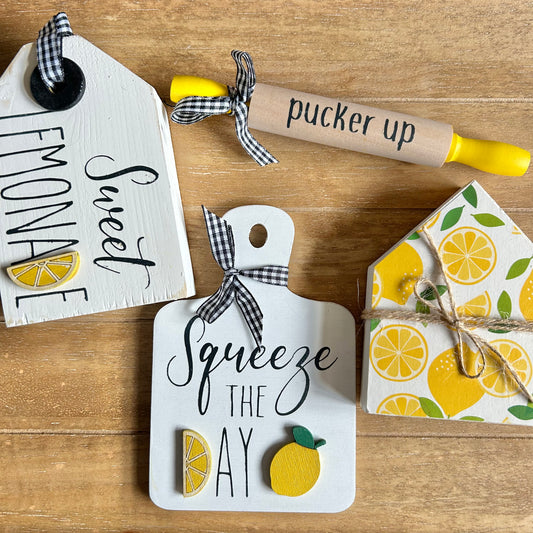 Tiered Tray Pieces | Lemon Theme Partial Set
