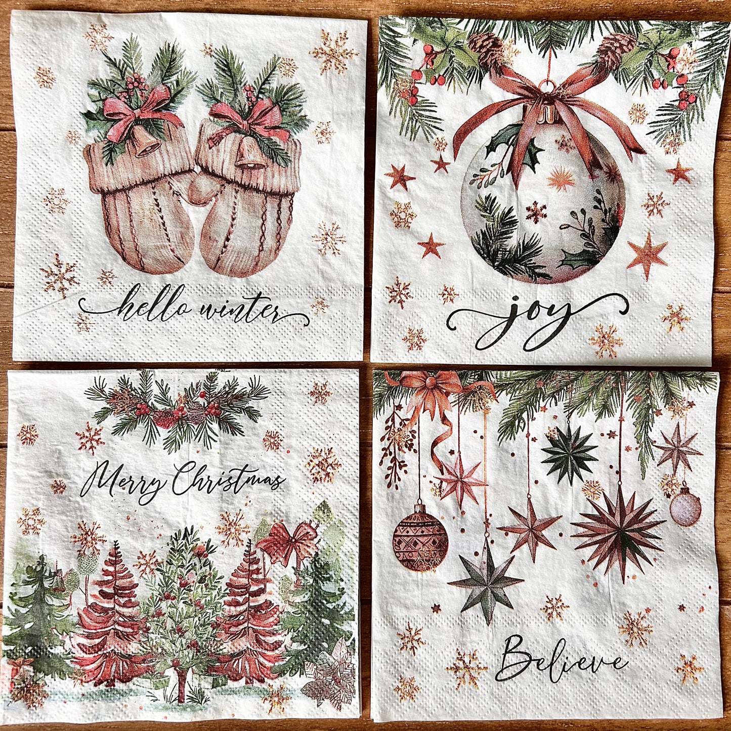 Napkin Bundle | Neutral Christmas Sentiments