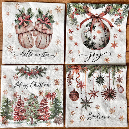 Napkin Bundle | Neutral Christmas Sentiments