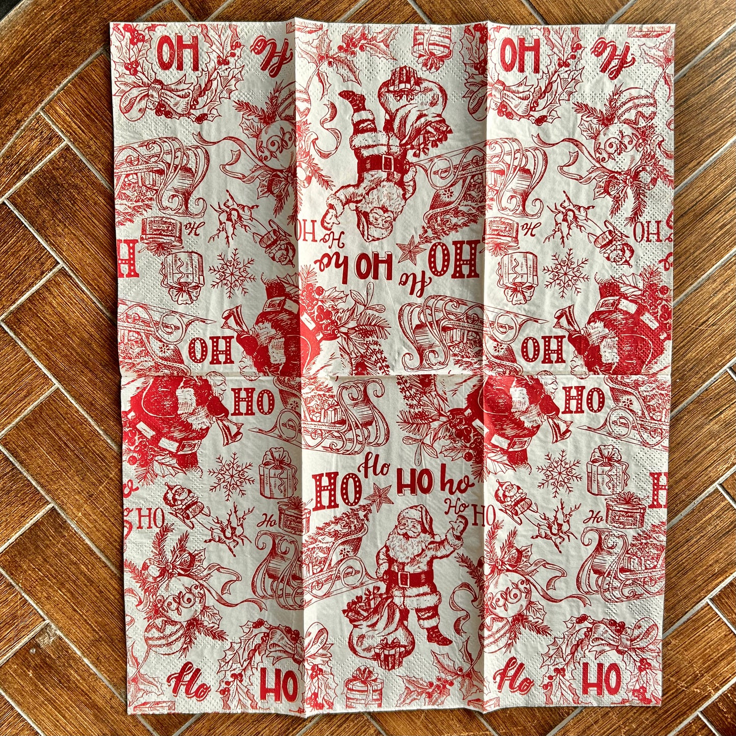 Napkin | Ho Ho Ho Santa Print