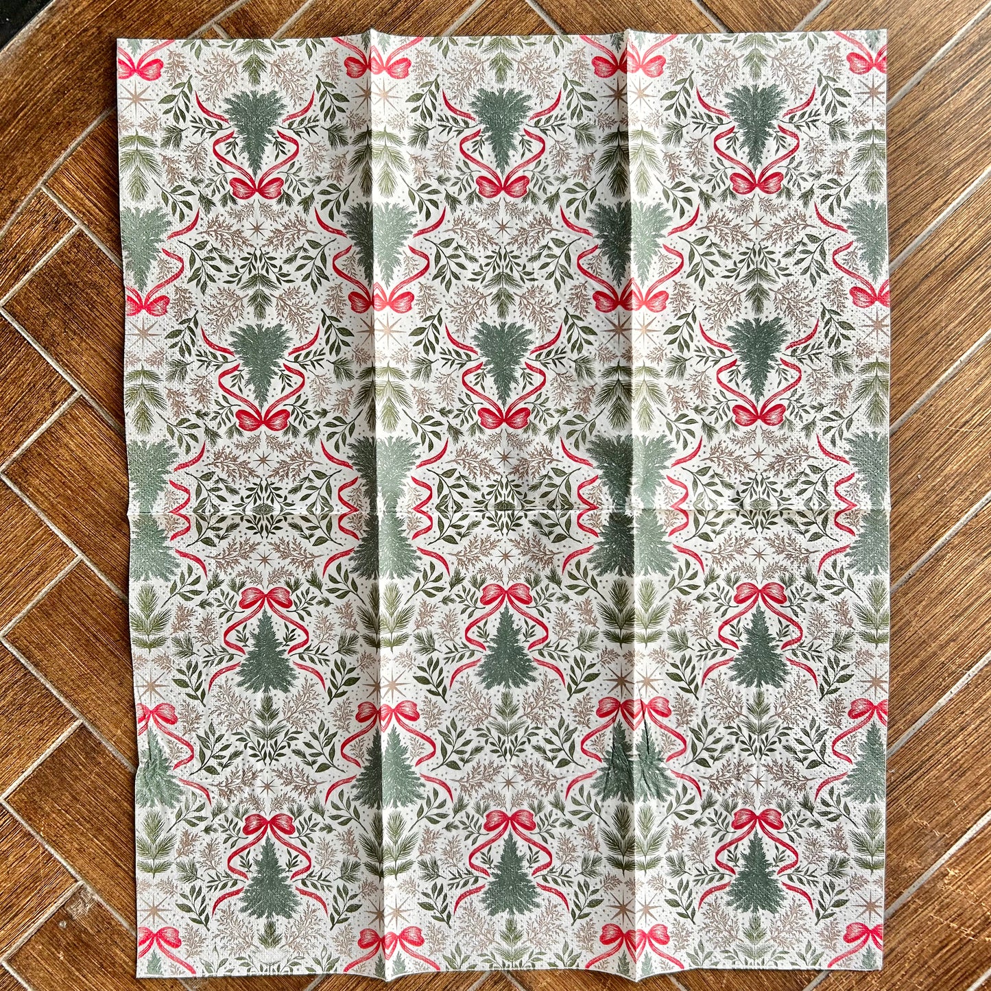 Napkin | Christmas Trees and Bows