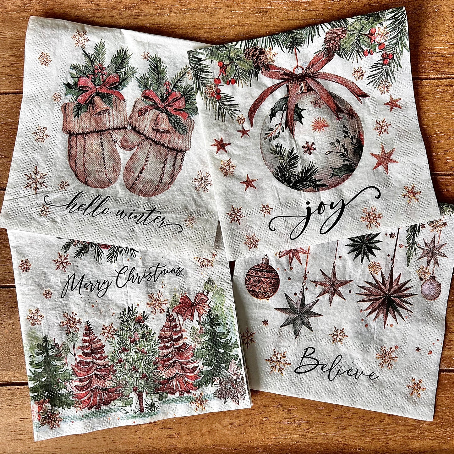 Napkin Bundle | Neutral Christmas Sentiments