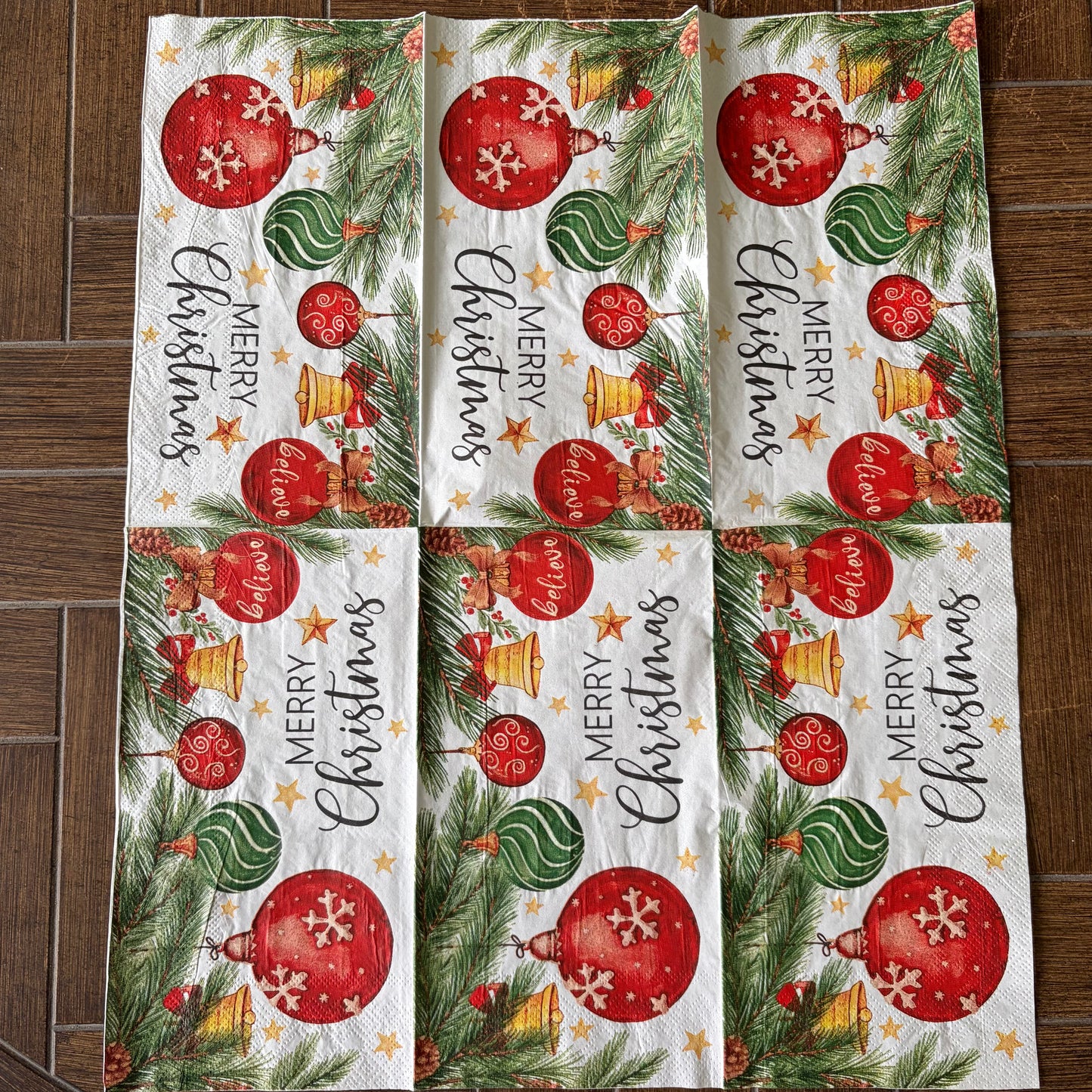 Napkin Bundle | Merry Christmas Ornaments