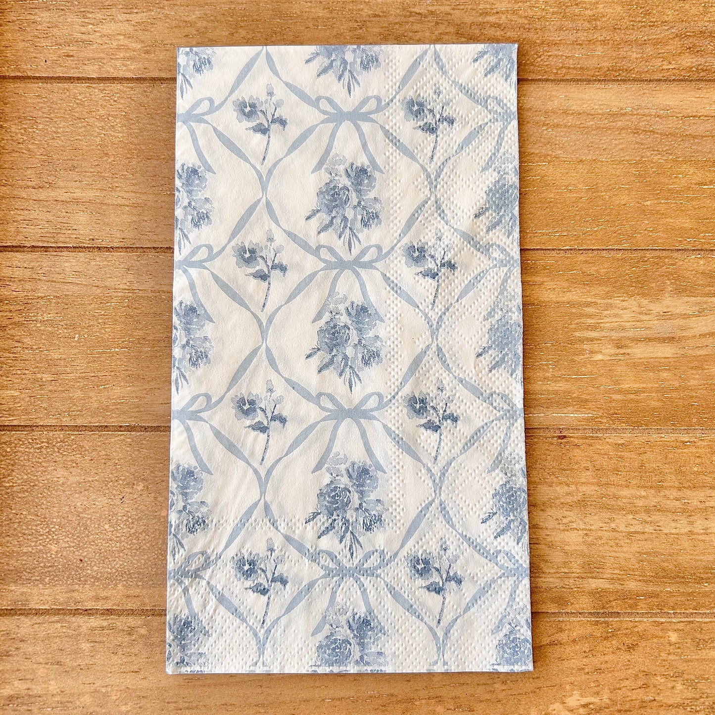 Napkin | Light Blue Florals & Bows