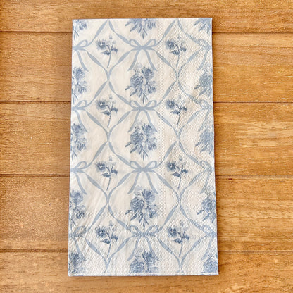 Napkin | Light Blue Florals & Bows