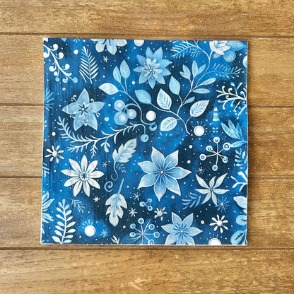 Napkin | Winter Blues Quad Print