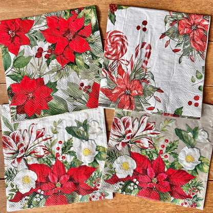 Napkin Bundle | Poinsettia Christmas