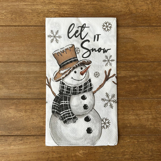Napkin | Let It Snow Snowman in Neutrals