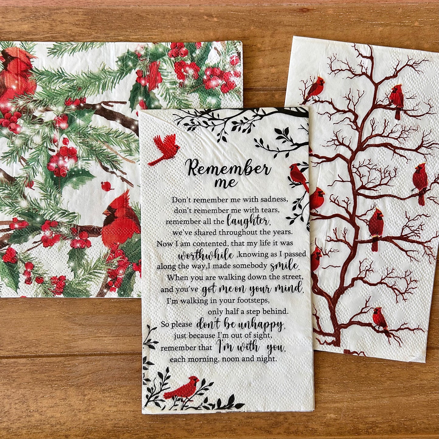Napkin Bundle | Christmas Cardinals 3