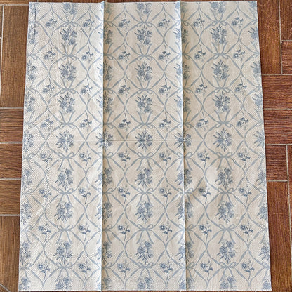 Napkin | Light Blue Florals & Bows