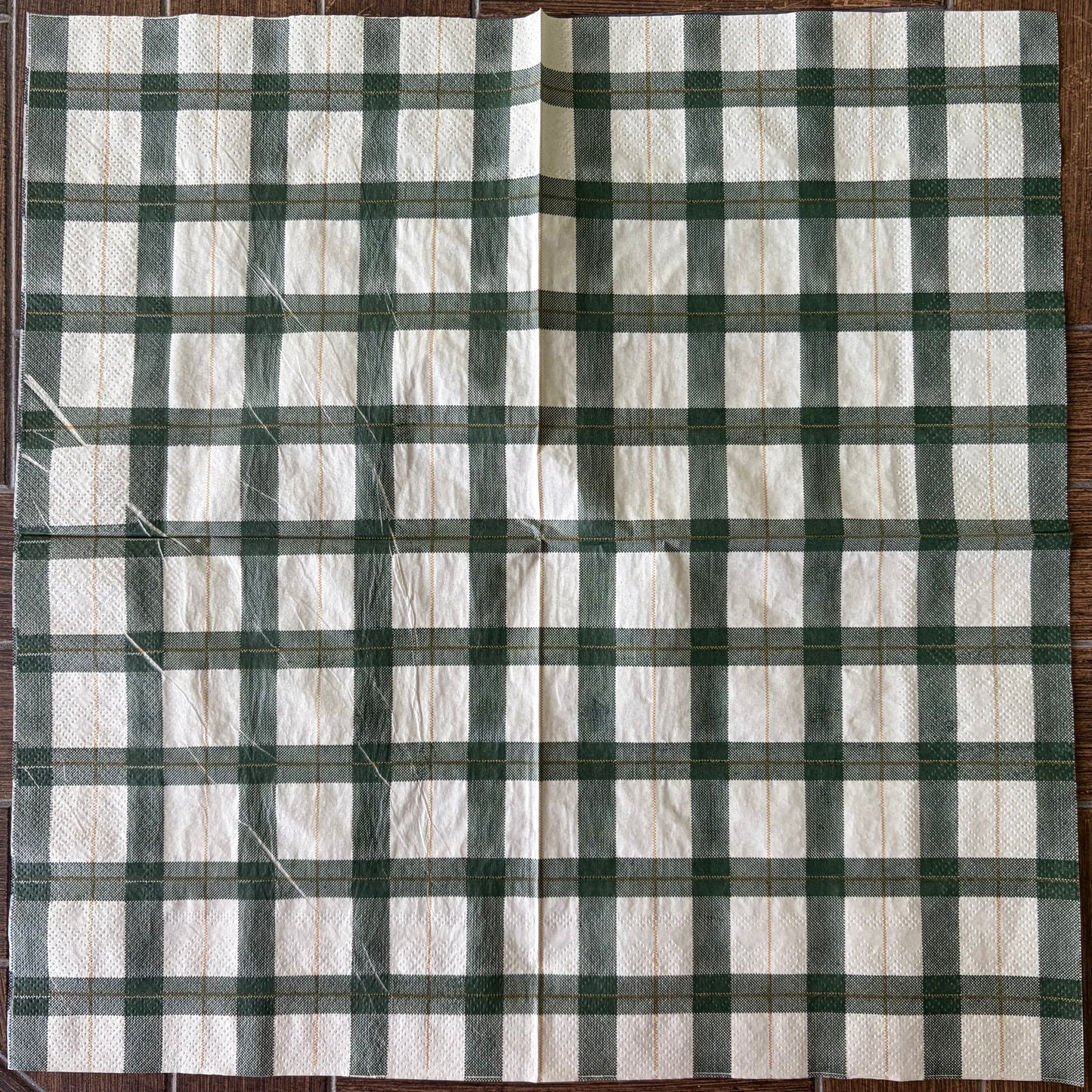 Napkin | Black & Cream Plaid