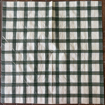 Napkin | Black & Cream Plaid