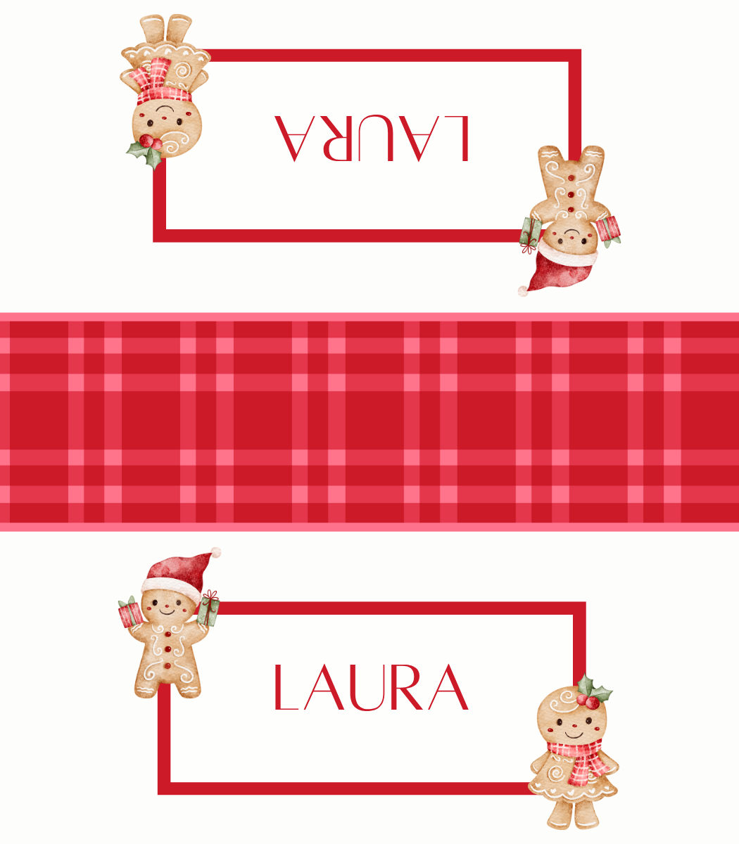 Digital Place Cards | Gingerbread People