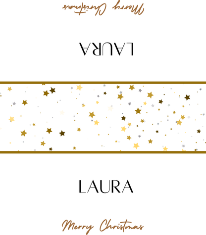 Digital Place Cards | Gold Merry Christmas