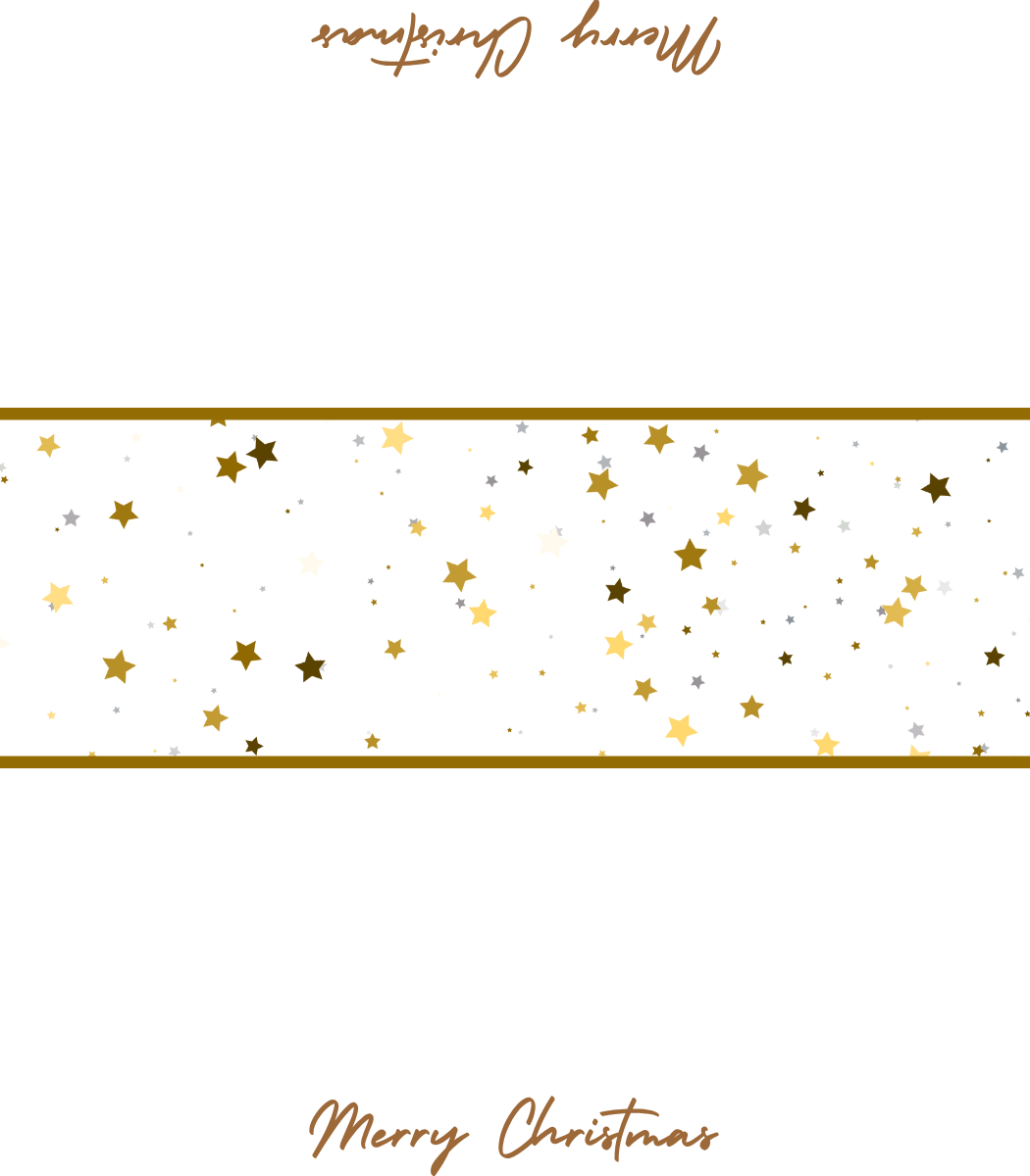 Digital Place Cards | Gold Merry Christmas
