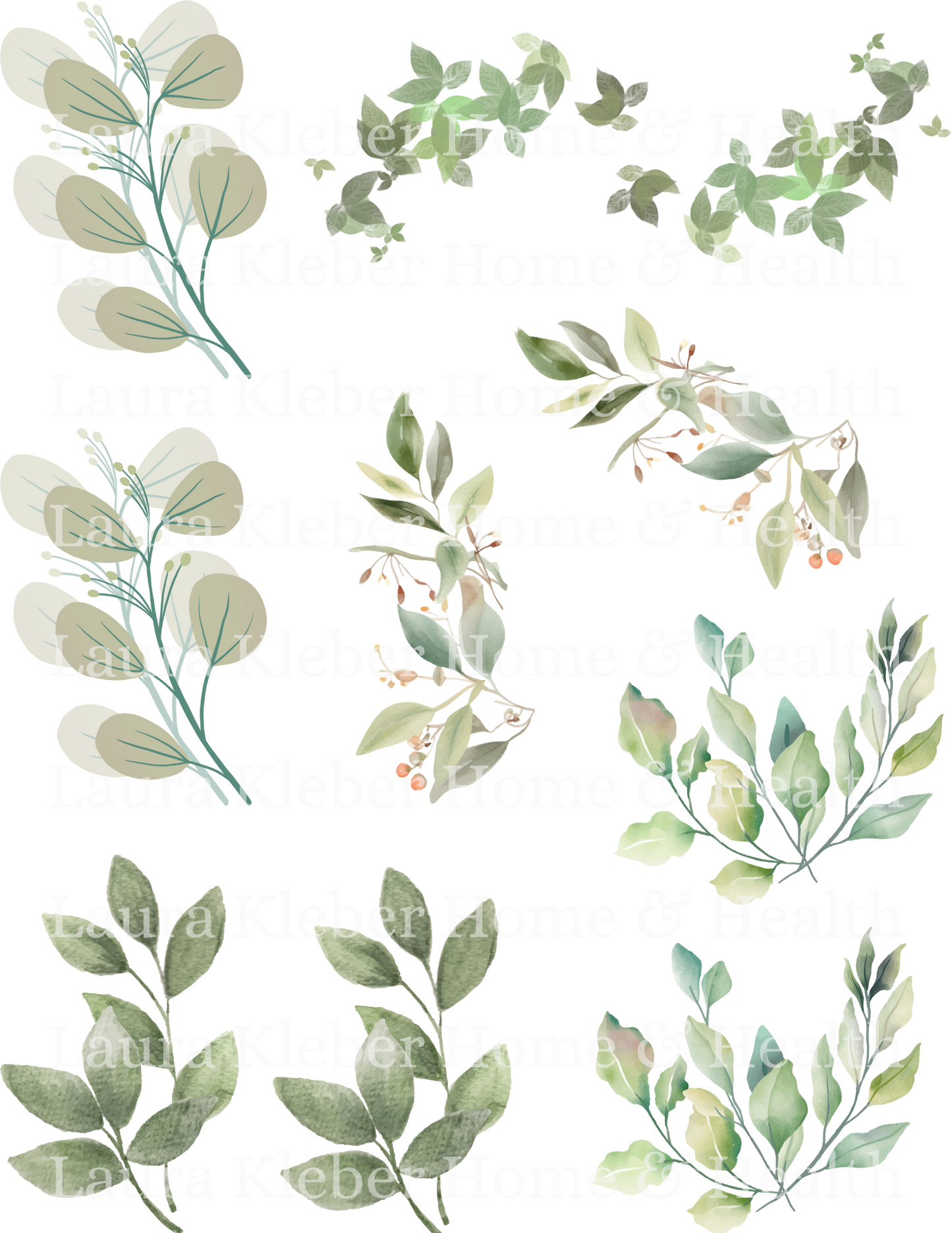 Decoupage Prints | Green Leafy