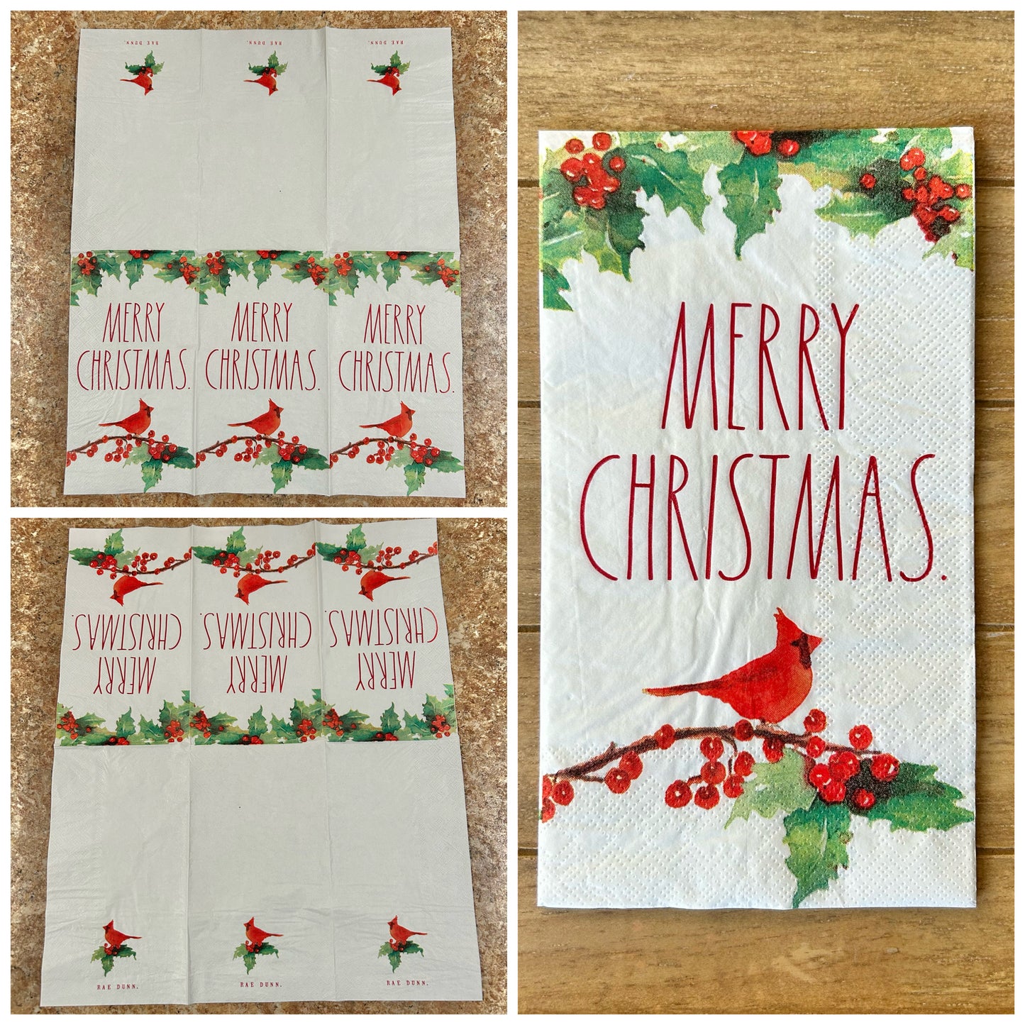Napkin | Merry Christmas Cardinal