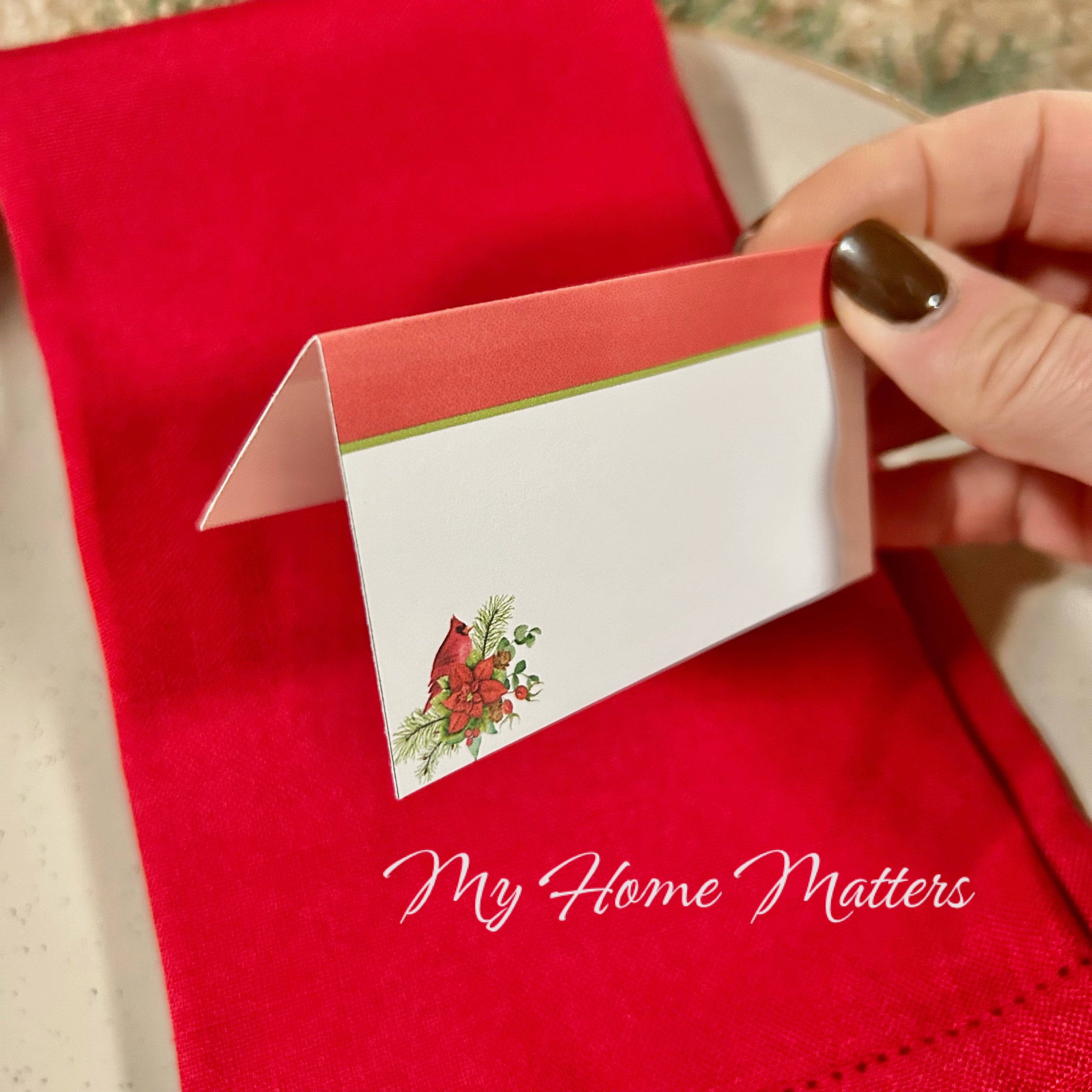 Digital Place Cards | Cardinal 1 – My Home Matters