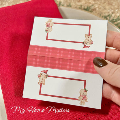 Digital Place Cards | Gingerbread People