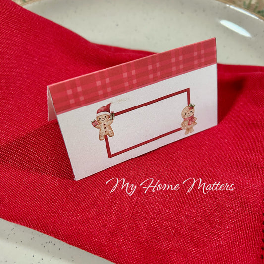 Digital Place Cards | Gingerbread People