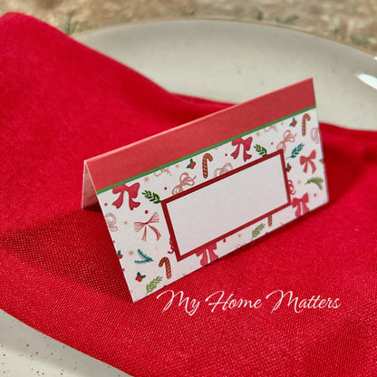 Digital Place Cards | Festive Christmas Print