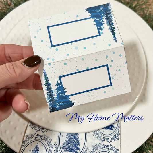 Digital Place Cards | Blue Trees
