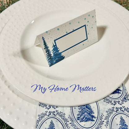 Digital Place Cards | Blue Trees