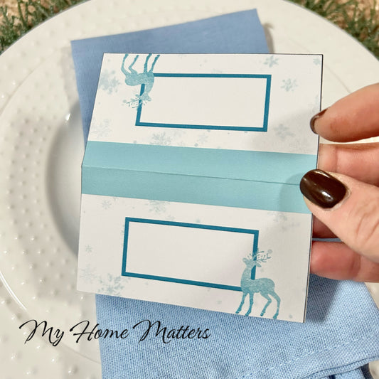 Digital Place Cards | Blue Reindeer