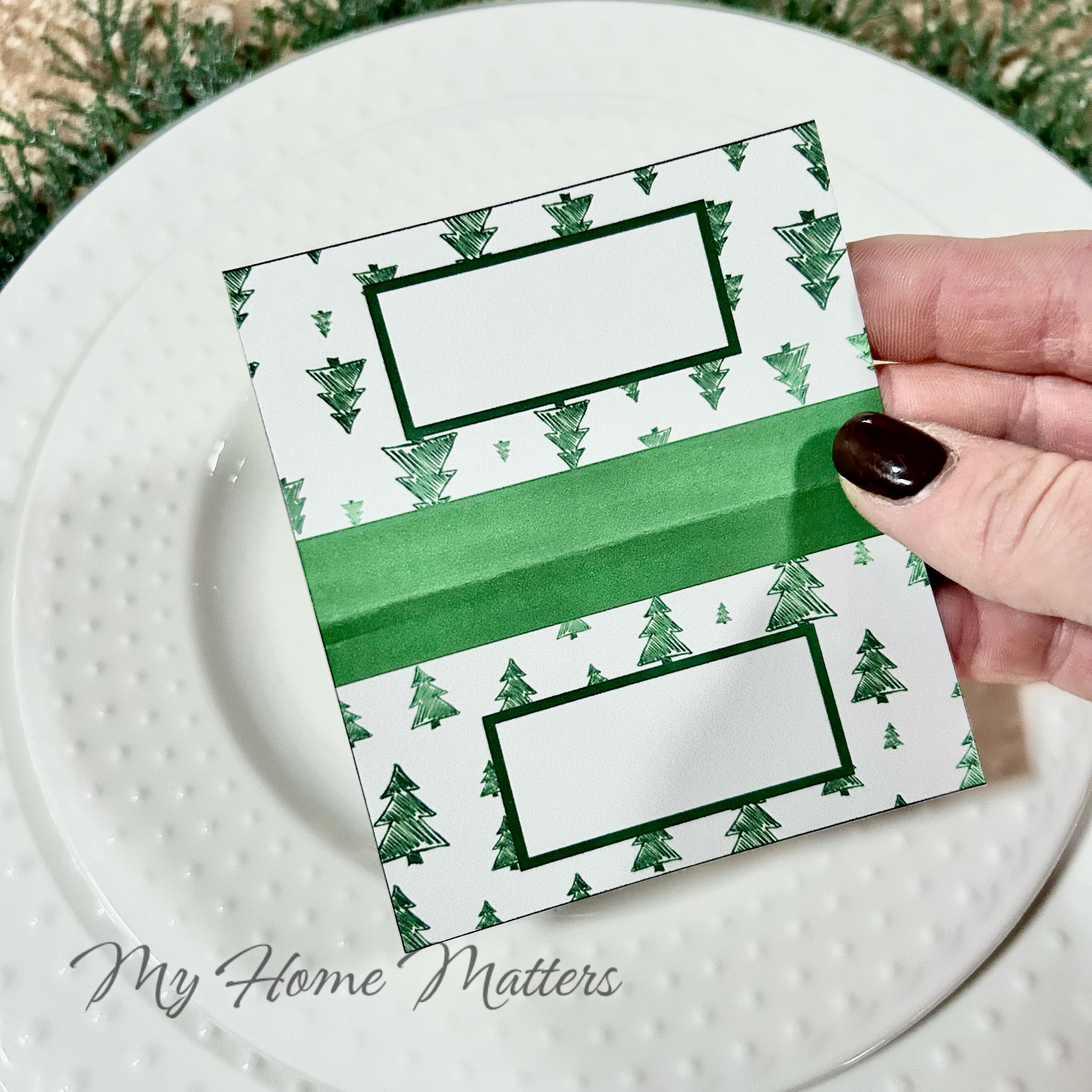 Digital Place Cards | Green Trees – My Home Matters