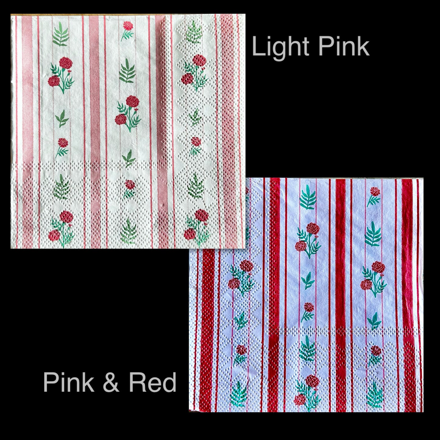 Napkin | Flowers and Stripes