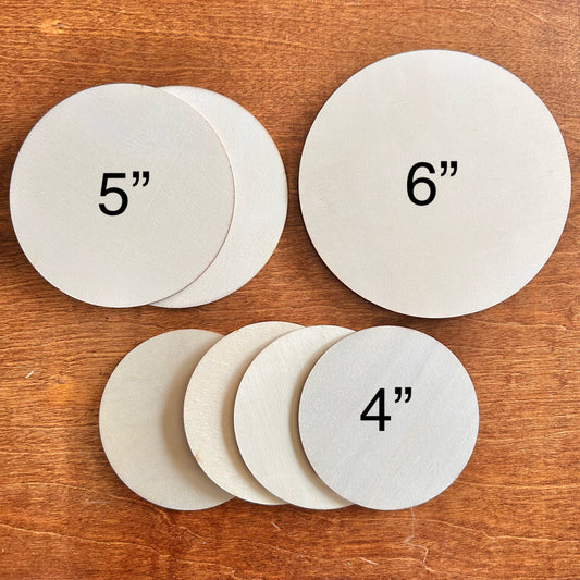 Wood Round Tile Blanks