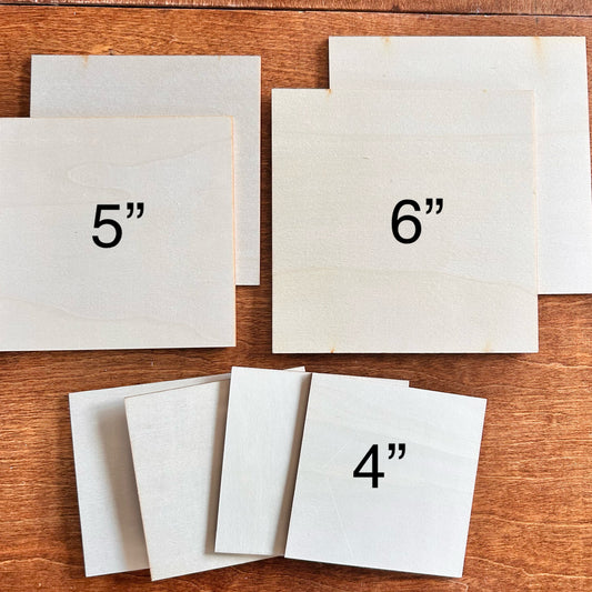 Wood Square Tile Blanks