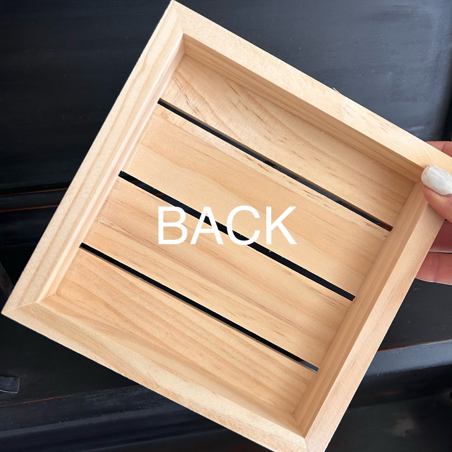Chunky Planked Wood Square (6.25”)