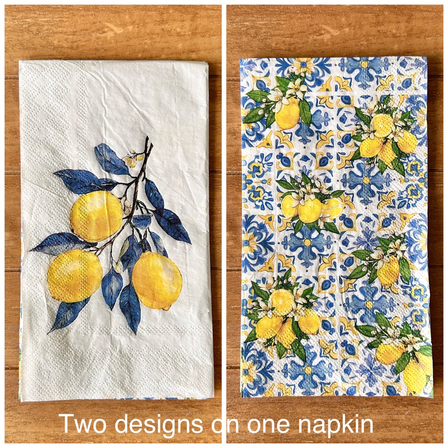 Napkin Bundle | Blue and Lemon