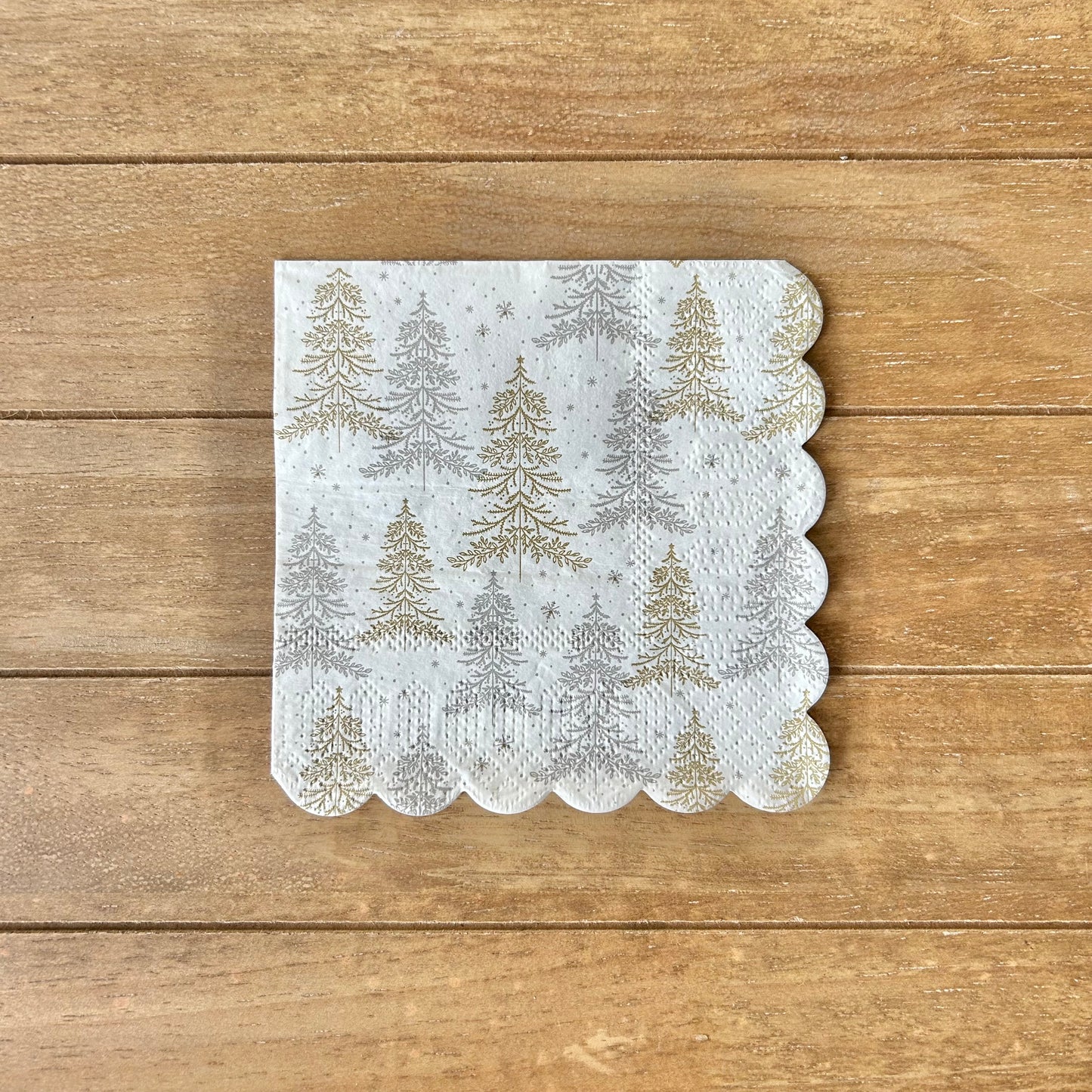 Napkin | Silver and Gold Trees