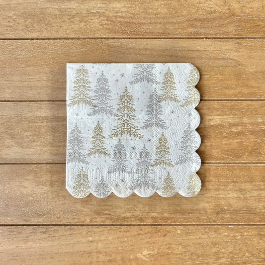 Napkin | Silver and Gold Trees
