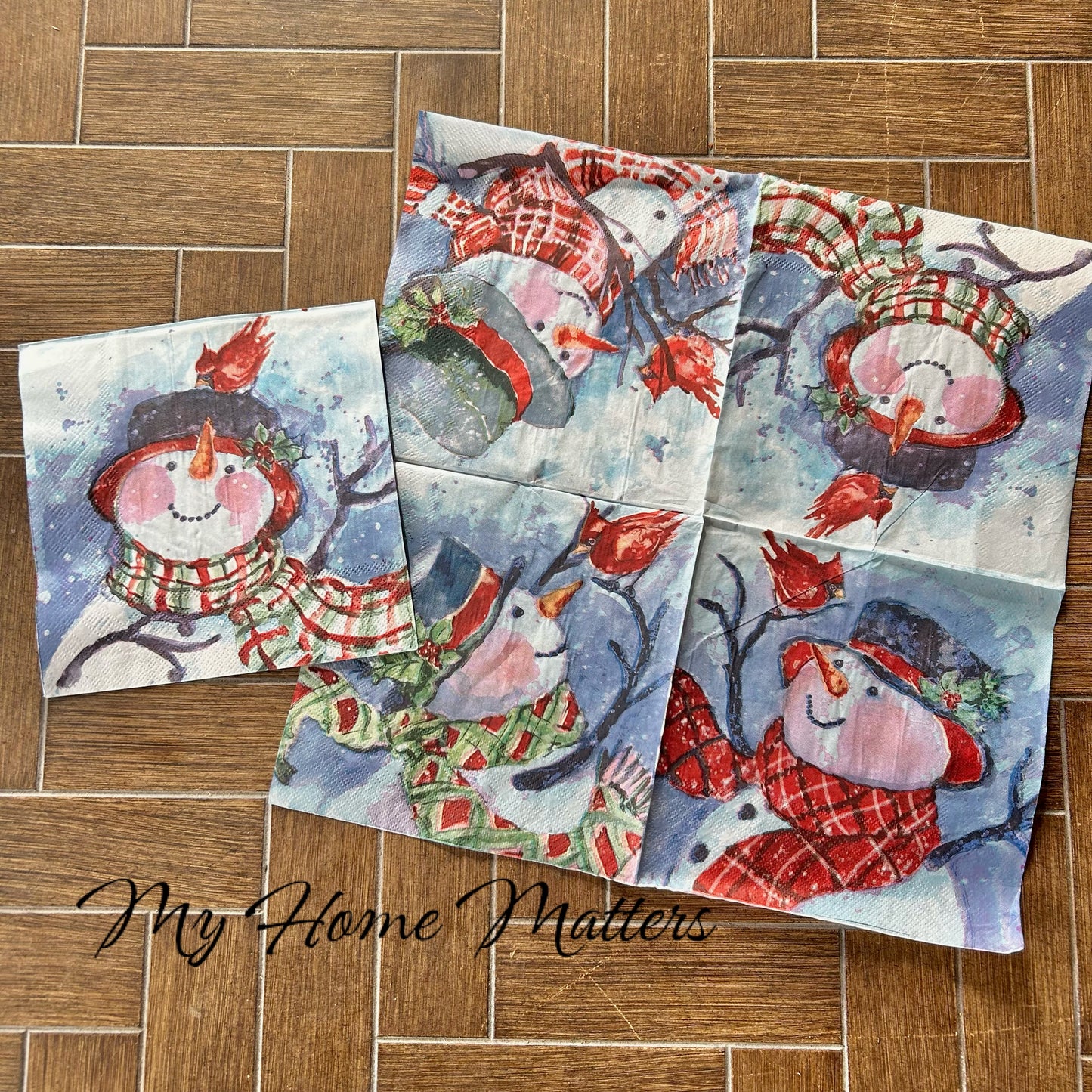 Napkin | Snowman Quad Print