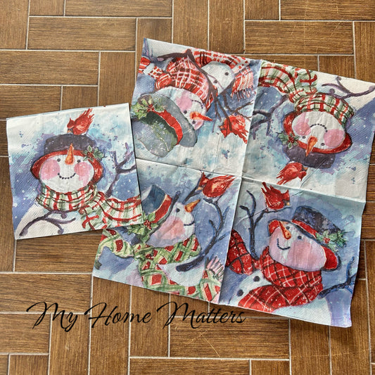 Napkin | Snowman Quad Print