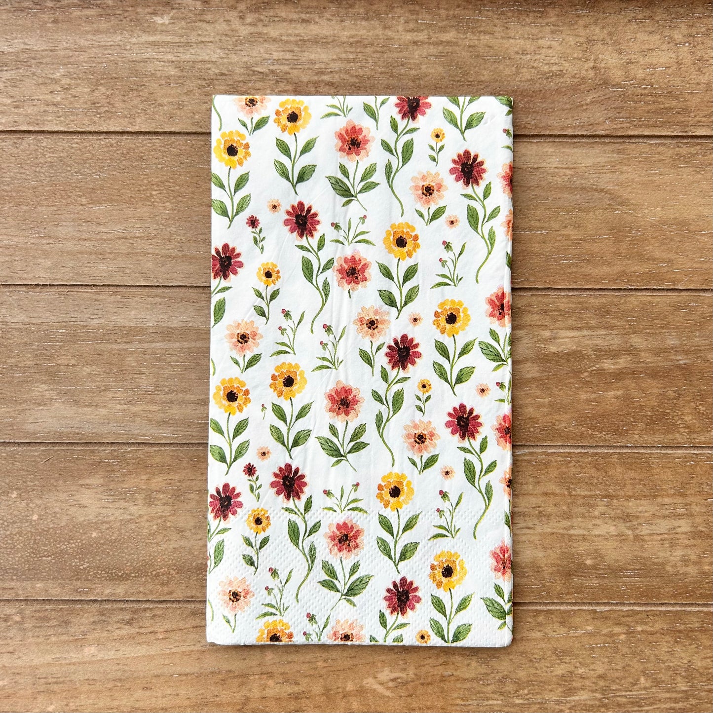 Napkin | Yellow and Brown Floral