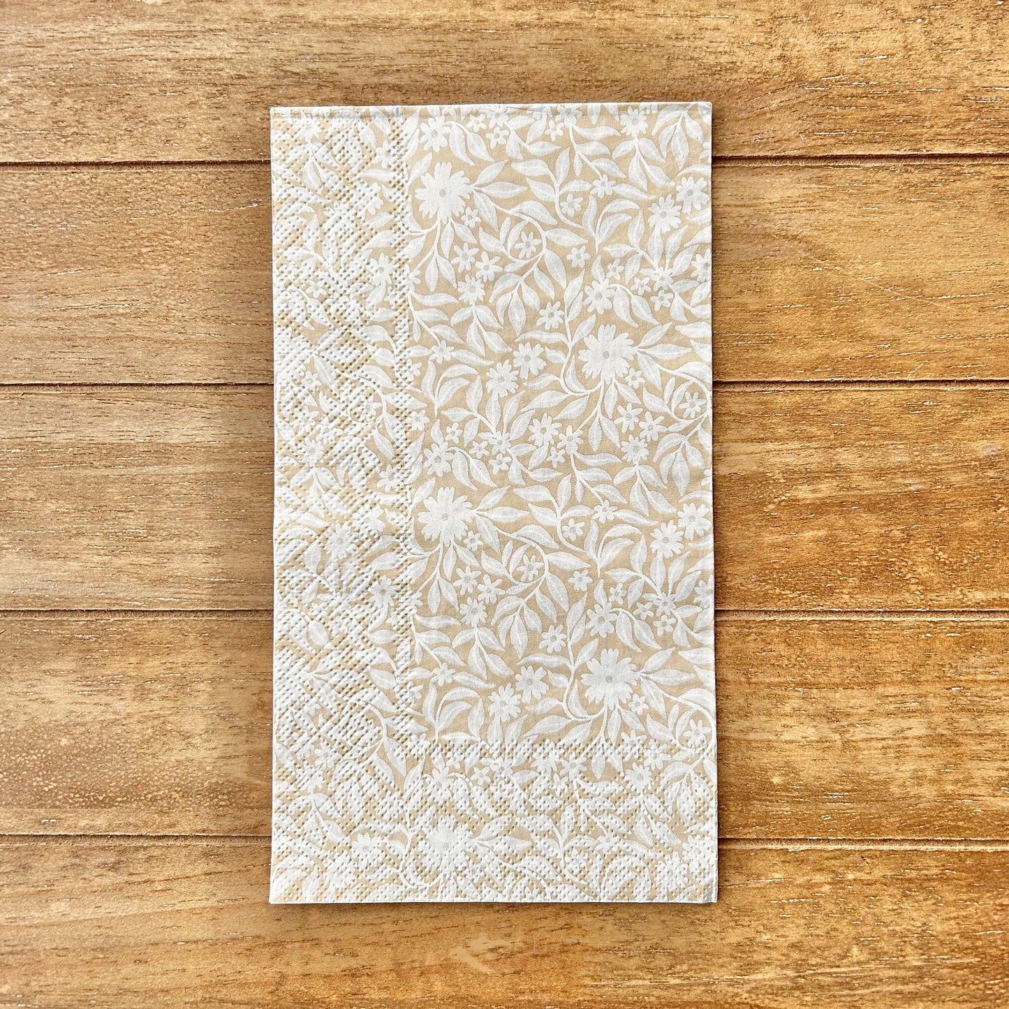 Napkin | Beige and White Floral